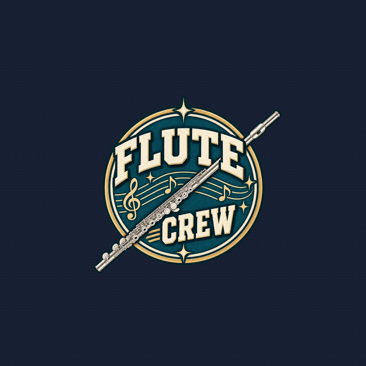 Flute & Furious Hoodie Navy zoomed front artwork