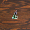 Holographic Oboe Sticker 3x3 original mockup