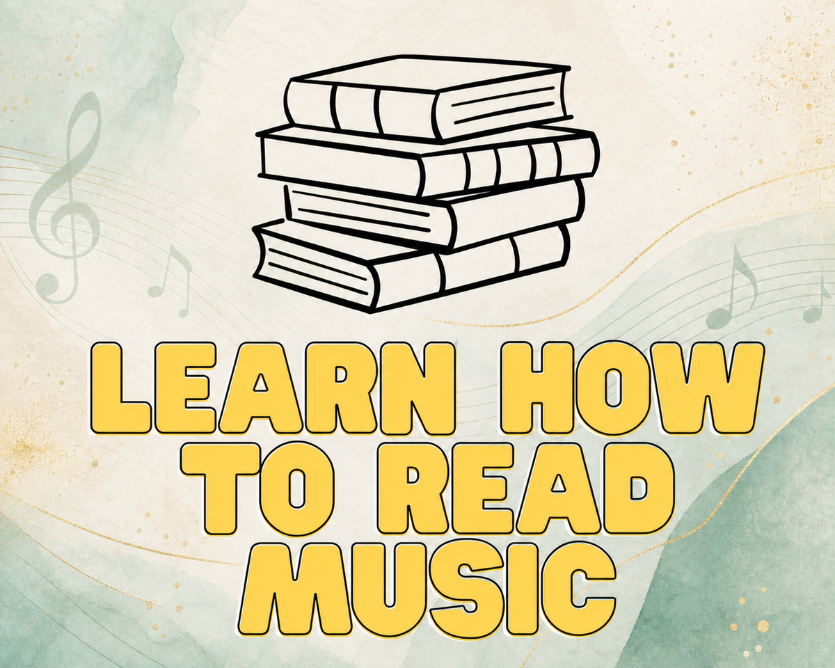 Music theory lessons artwork with yellow Muso Studio heading