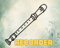 Recorder lessons artwork with refined Muso Studio background