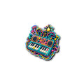Pocket Synth Serenade Holographic Sticker 3x3 on plain white background
