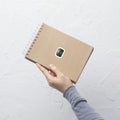 Vintage Boombox Sticker notebook mockup